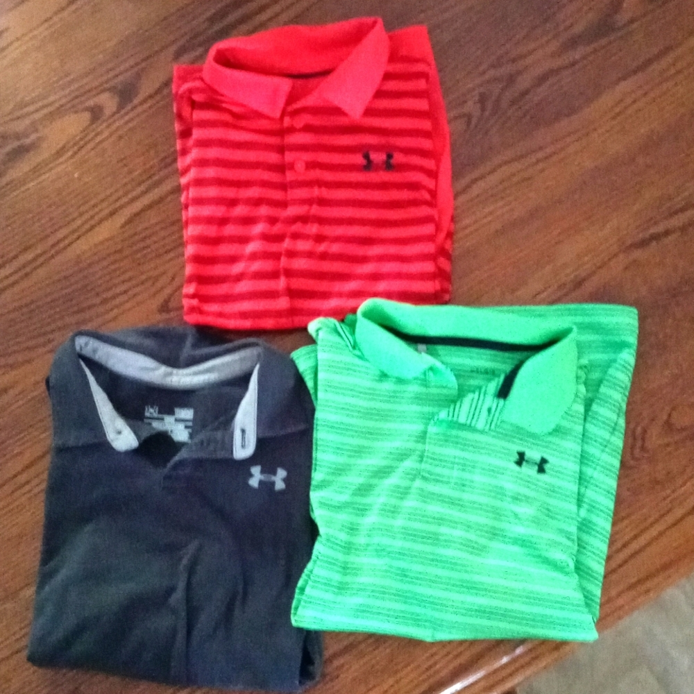 Three Under Armour polos